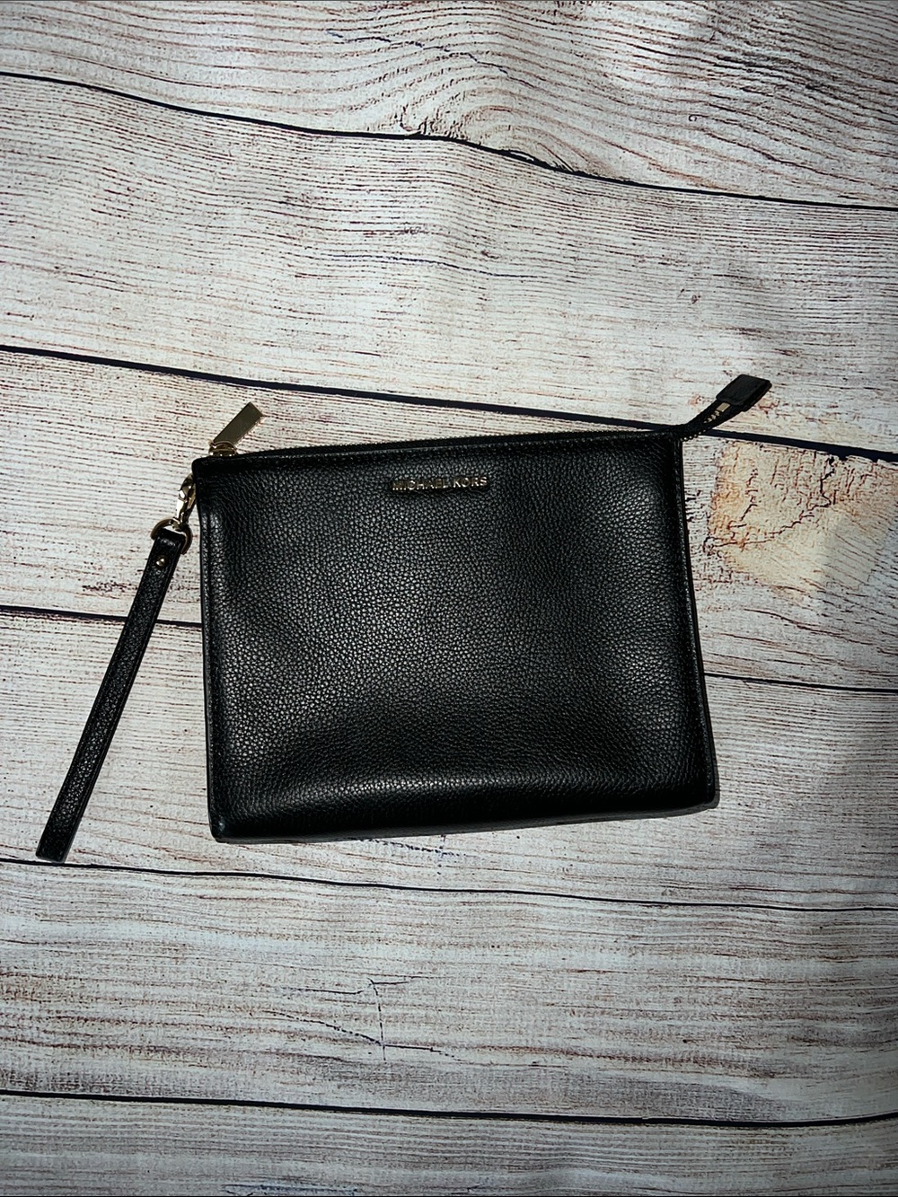 Michael Kors Leather Wristlet Clutch